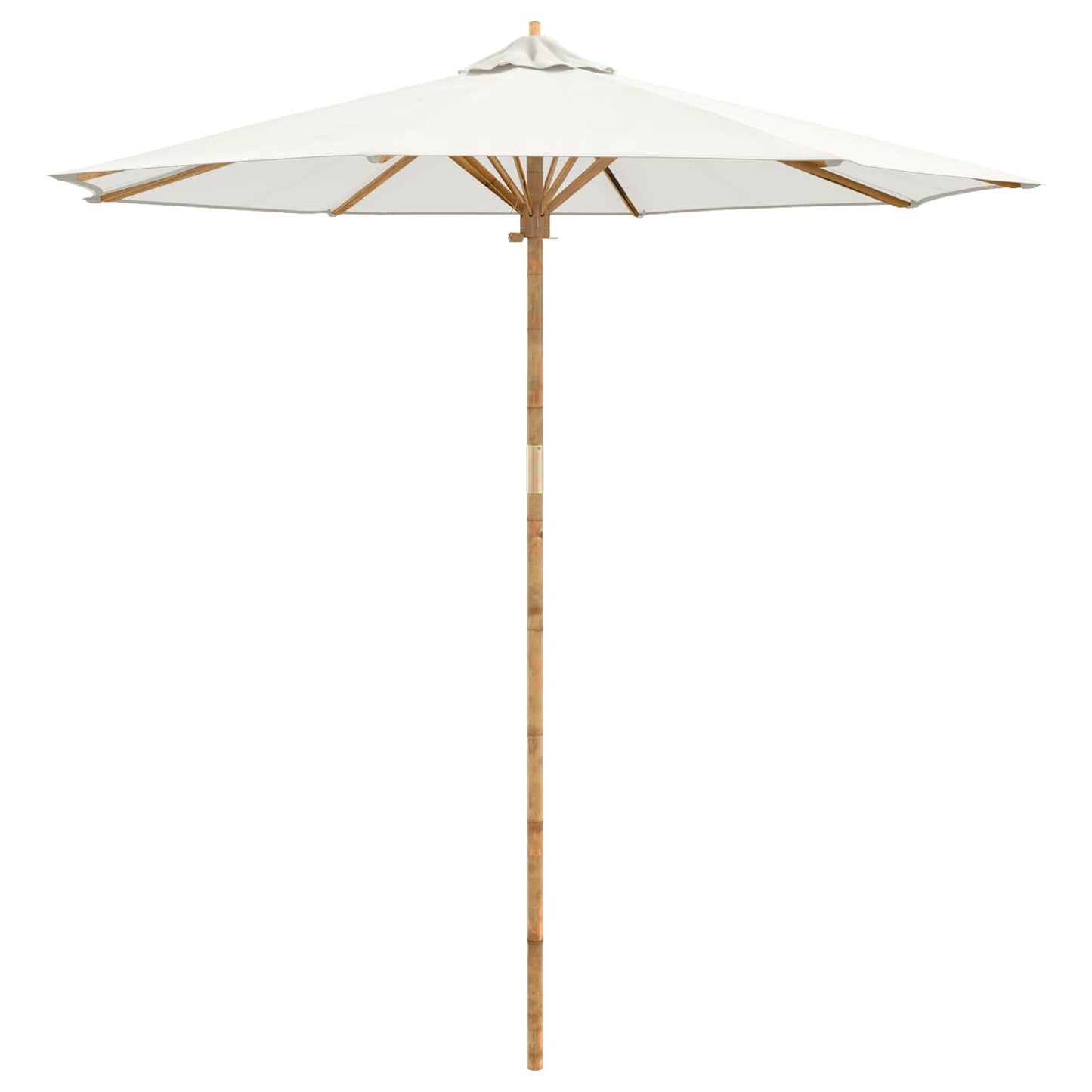 Havesol Ø 240 x 260 cm Bambus Rund Cremehvid