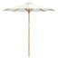 Havesol Ø 240 x 260 cm Bambus Rund Cremehvid