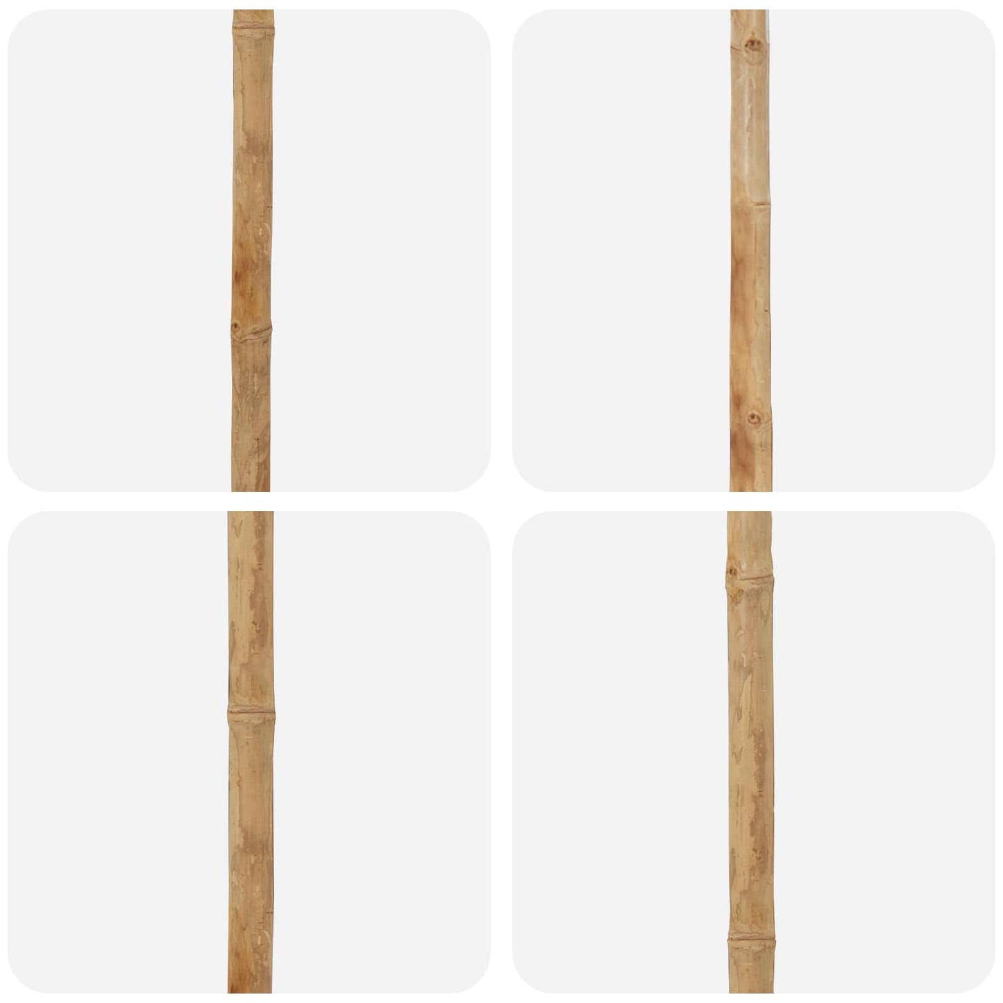 Havesol Ø 270 x 260 cm Bambus Rund Cremehvid