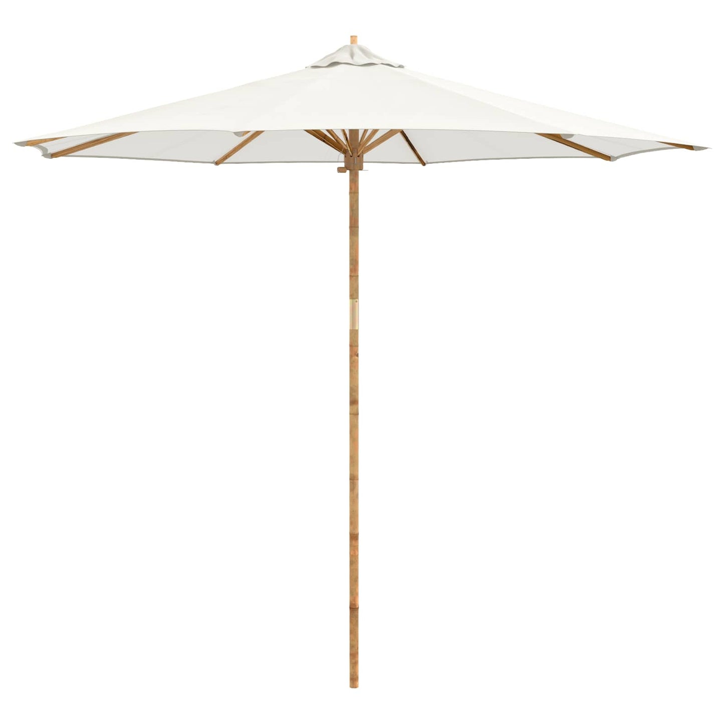 Havesol Ø 270 x 260 cm Bambus Rund Cremehvid