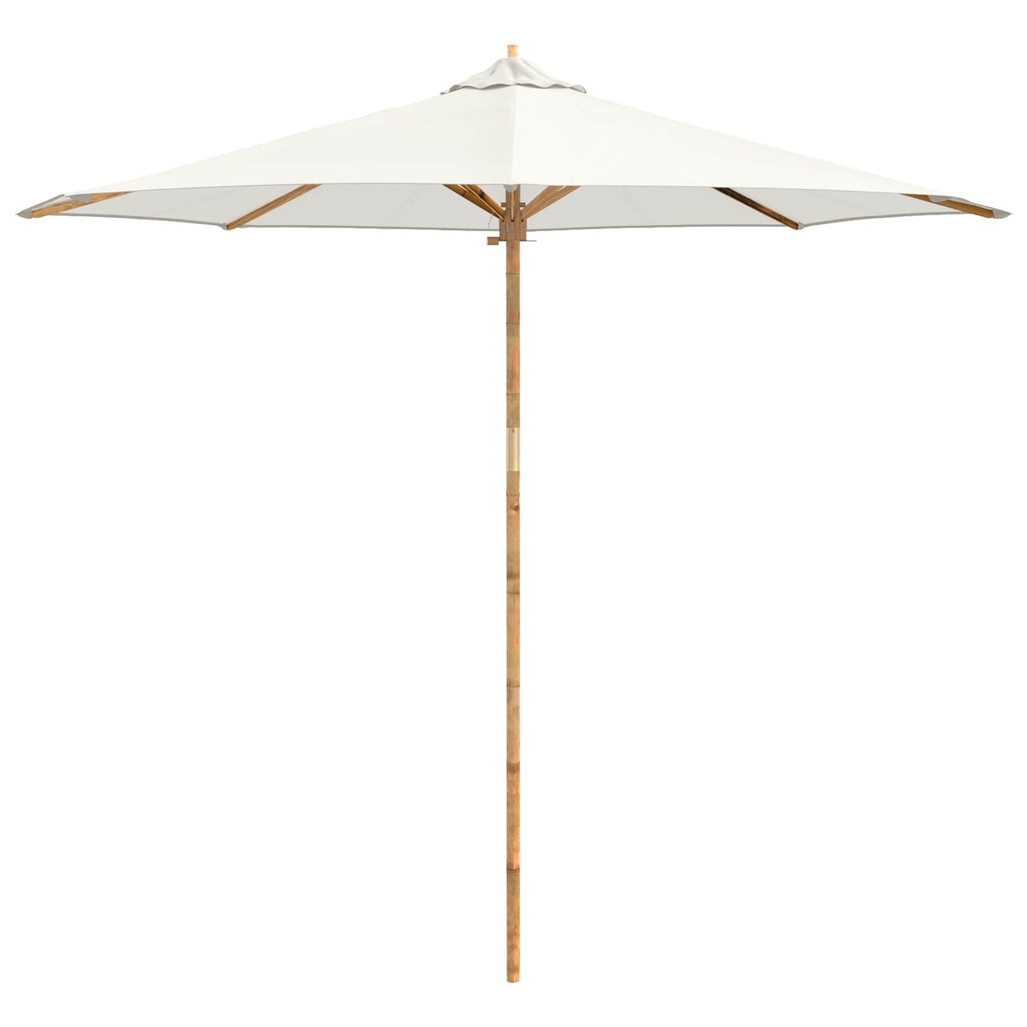 Havesol Ø 270 x 260 cm Bambus Rund Cremehvid