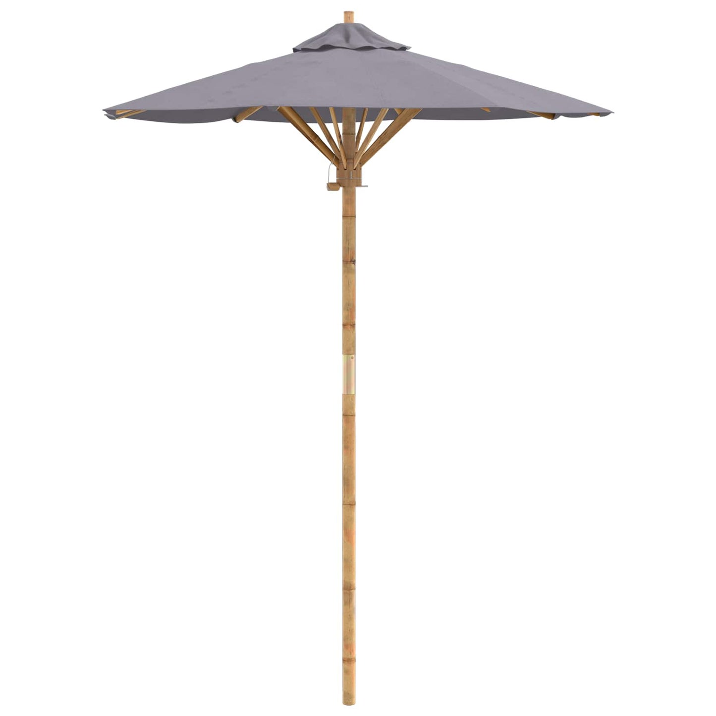 Havesol Ø 150 x 210 cm Bambus Rund Mørkegrå