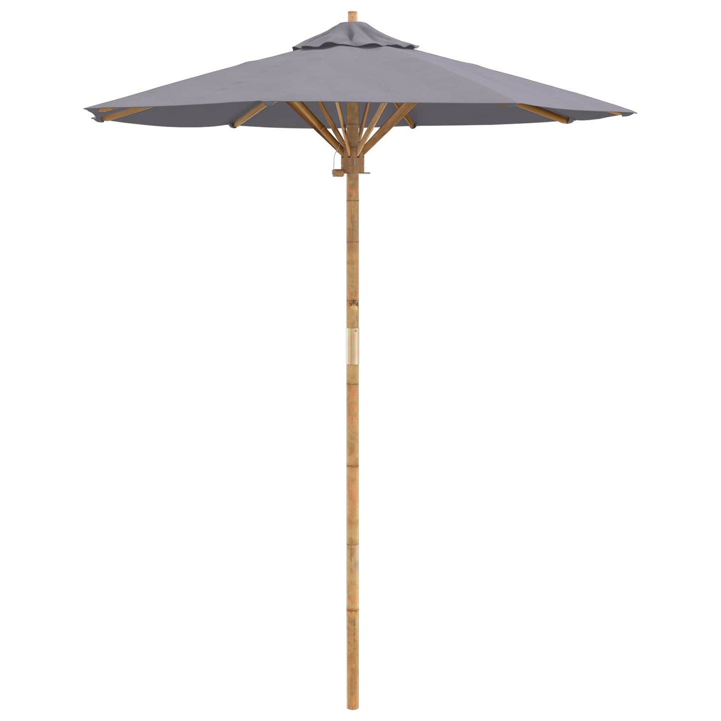 Havesol Ø 180 x 230 cm Bambus Rund Mørkegrå