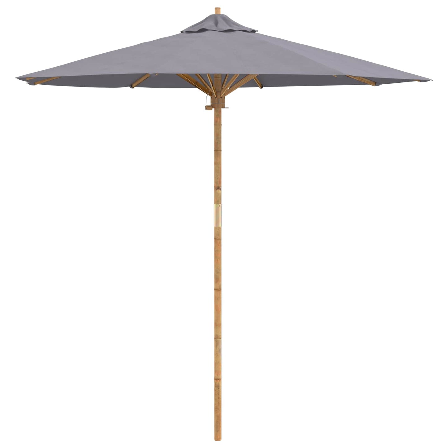 Havesol Ø 217 x 230 cm Bambus Rund Mørkegrå