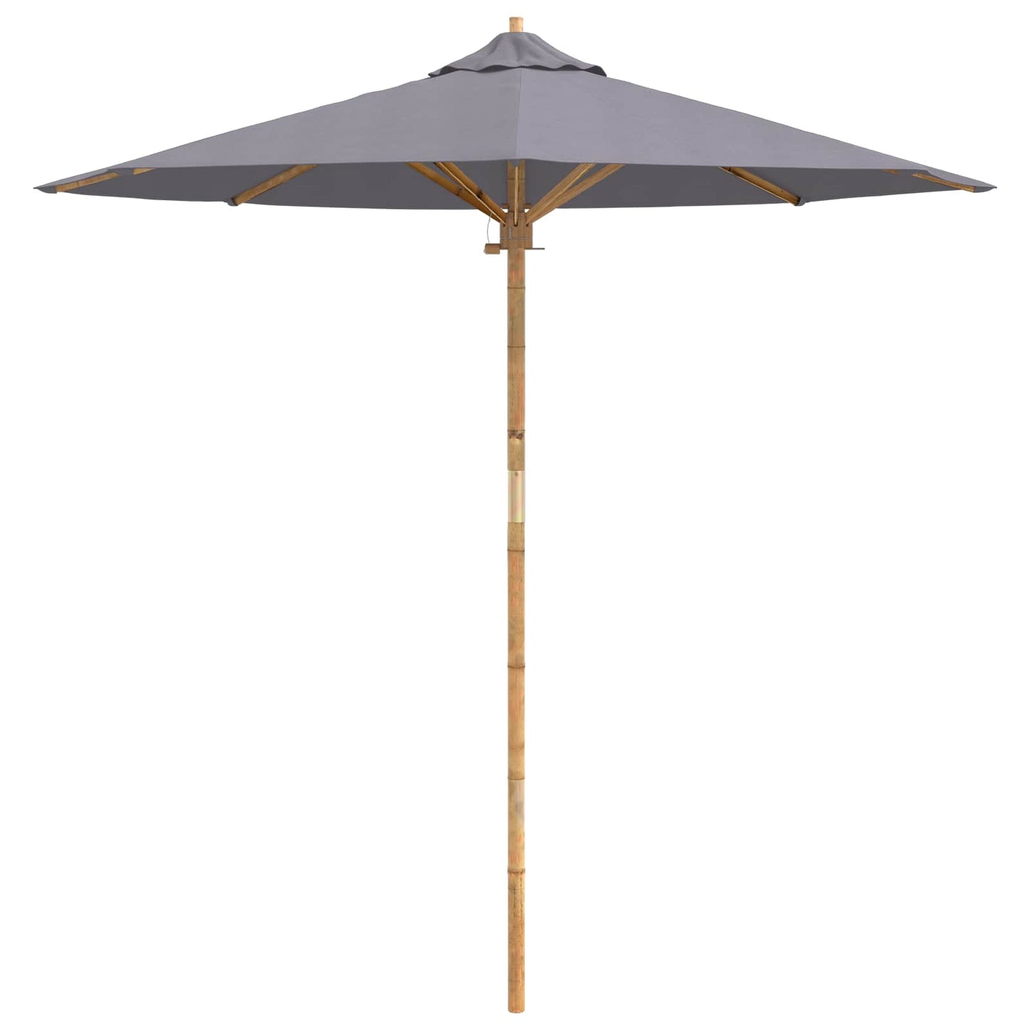 Havesol Ø 217 x 230 cm Bambus Rund Mørkegrå