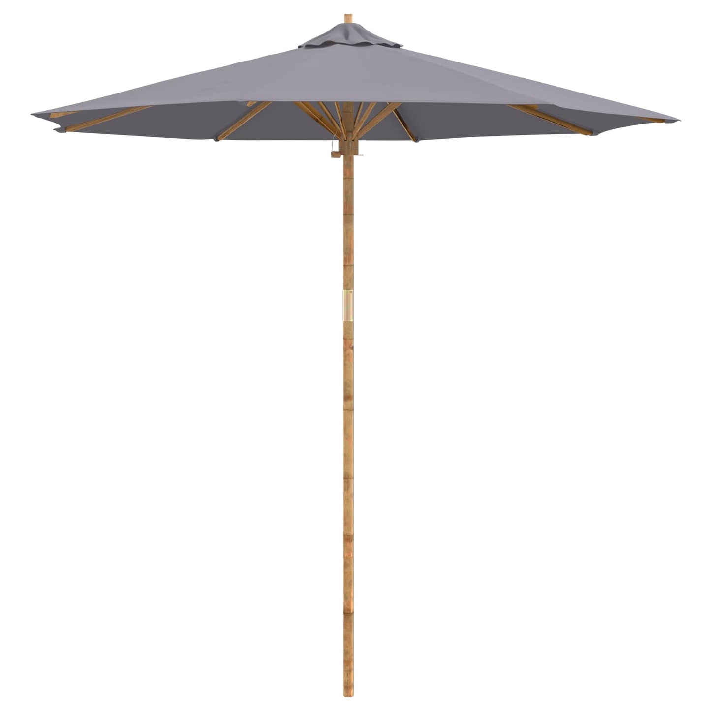 Havesol Ø 240 x 260 cm Bambus Rund Mørkegrå
