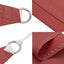 solsejl 2x2x2 m 100 % polyesterstof terrakottafarvet