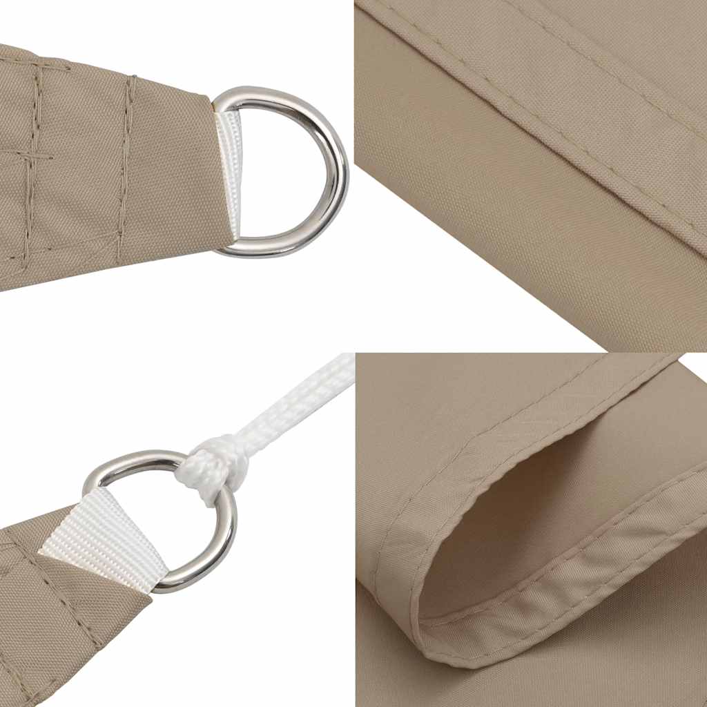 solsejl 2x2x2 m 100 % polyesterstof gråbrun