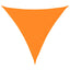 solsejl 2x2x2 m 100 % polyesterstof orange
