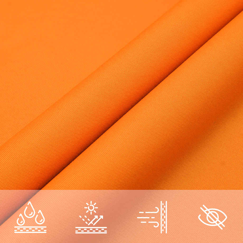 solsejl 2x2x2 m 100 % polyesterstof orange