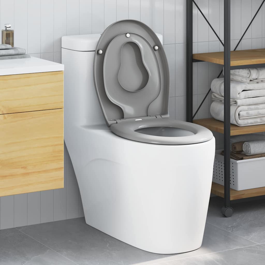 Toilet sæde Grå 47 x 37 x 4 cm Duroplast