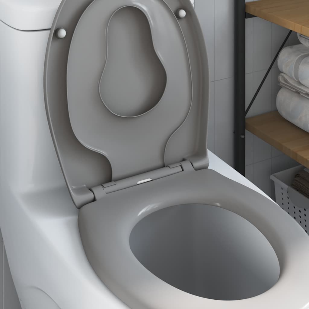 Toilet sæde Grå 47 x 37 x 4 cm Duroplast