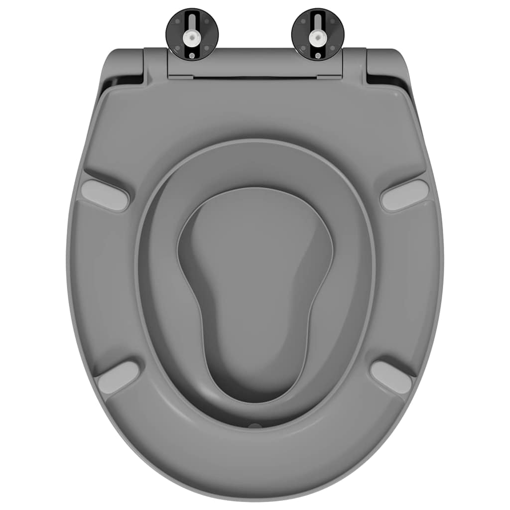 Toilet sæde Grå 47 x 37 x 4 cm Duroplast