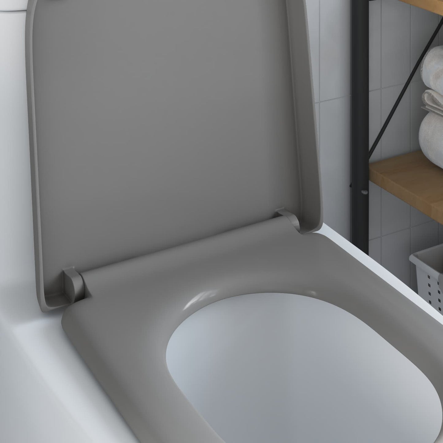 Toilet sæde Grå 49 x 36 x 4 cm Duroplast