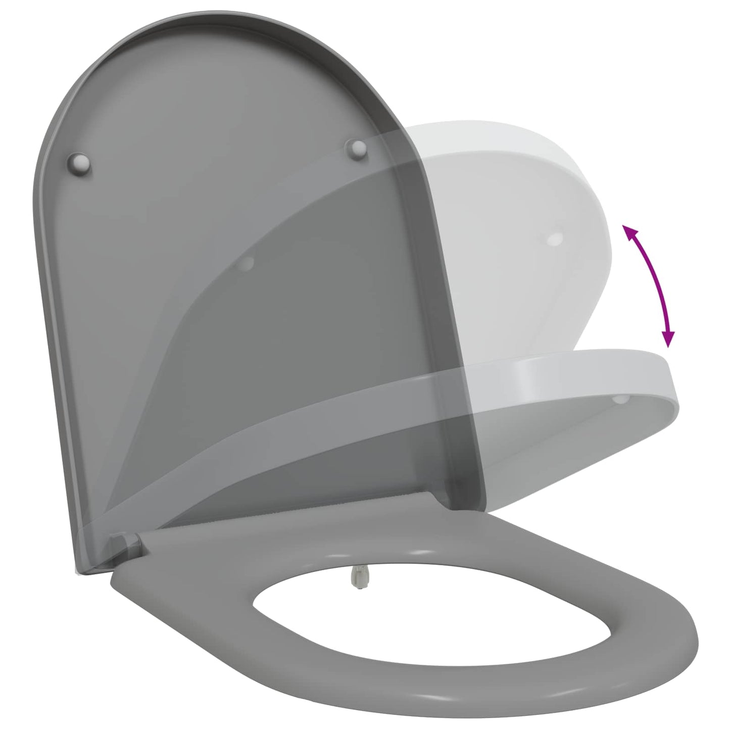 Toilet sæde Grå 49 x 36 x 4 cm Duroplast