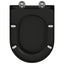 Toilet sæde Sort 49 x 36 x 4 cm Duroplast