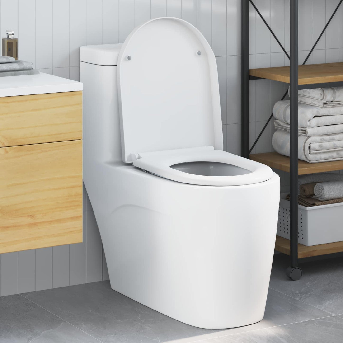 Toilet sæde Hvid 49 x 36 x 4 cm Duroplast