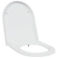 Toilet sæde Hvid 49 x 36 x 4 cm Duroplast