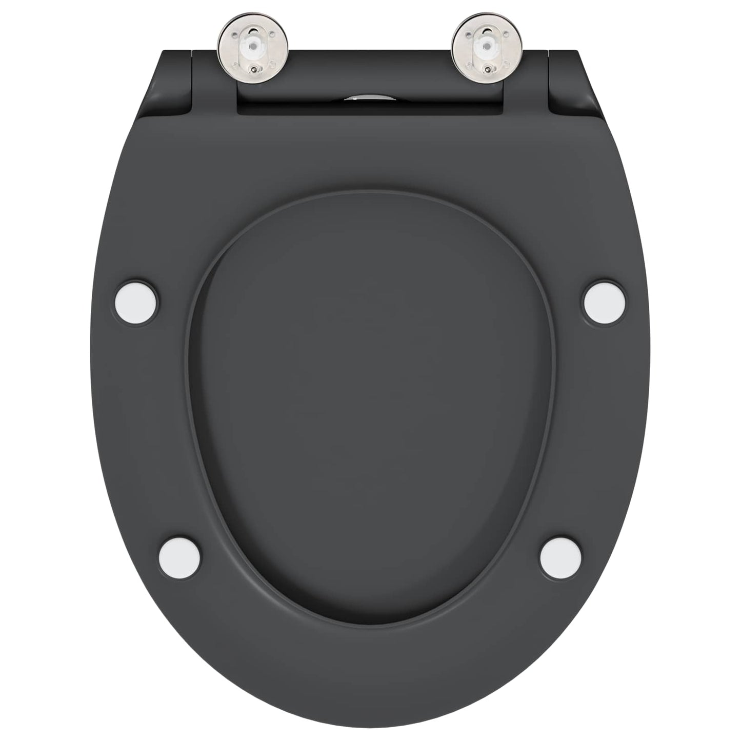 Toilet sæde Antracit 45,5 x 37,5 x 3,8 cm Duroplast
