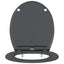 Toilet sæde Antracit 45,5 x 37,5 x 3,8 cm Duroplast