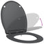 Toilet sæde Antracit 45,5 x 37,5 x 3,8 cm Duroplast