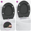 Toilet sæde Antracit 45,5 x 37,5 x 3,8 cm Duroplast