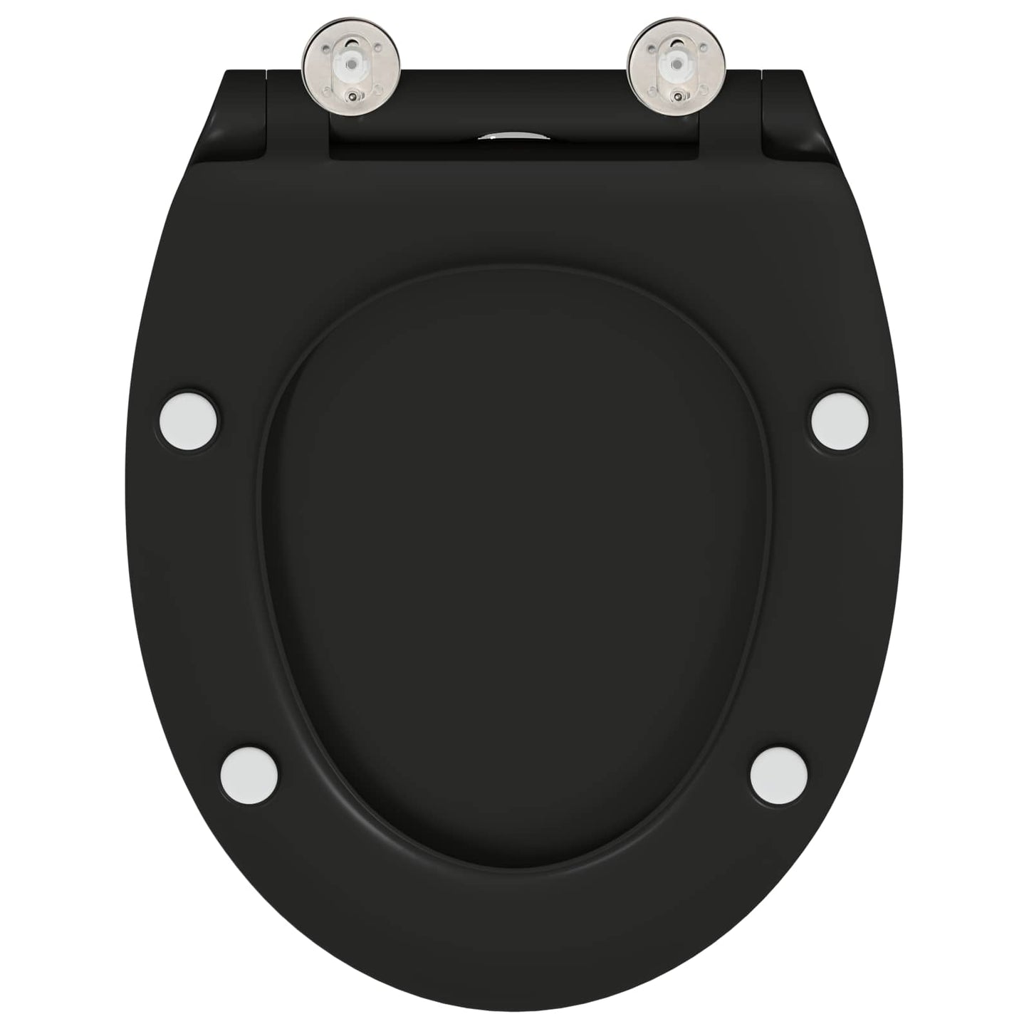 Toilet sæde Sort 45,5 x 37,5 x 3,8 cm Duroplast