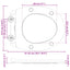 Toilet sæde Hvid 45,5 x 37,5 x 3,8 cm Duroplast