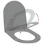 Toilet sæde Grå 47 x 36 x 3,4 cm Duroplast