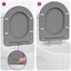 Toilet sæde Grå 47 x 36 x 3,4 cm Duroplast