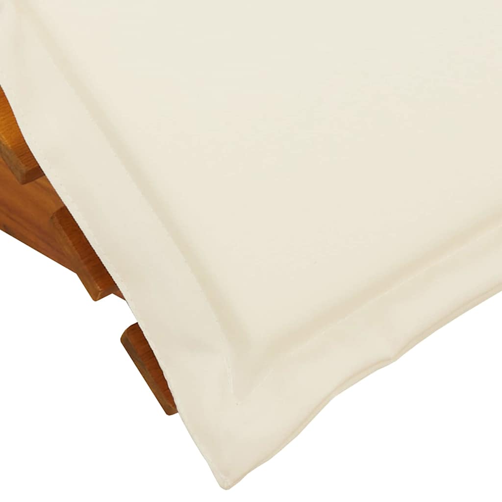 Solstol med pude 2-person 2 pcs Brun Massivt Akacietræ