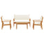 Havesofa Sæt 4 pcs Brun 120 x 65,5 x 79 cm Massivt Akacietræ