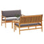 Havesofa Sæt 3 pcs Brun 120 x 65,5 x 79 cm Massivt Akacietræ