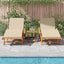 Solstol 2 stk. Massivt Akacietræ Beige
