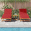 Solstol 3 pcs Rød 200 x 67 x 84 cm Massivt Akacietræ