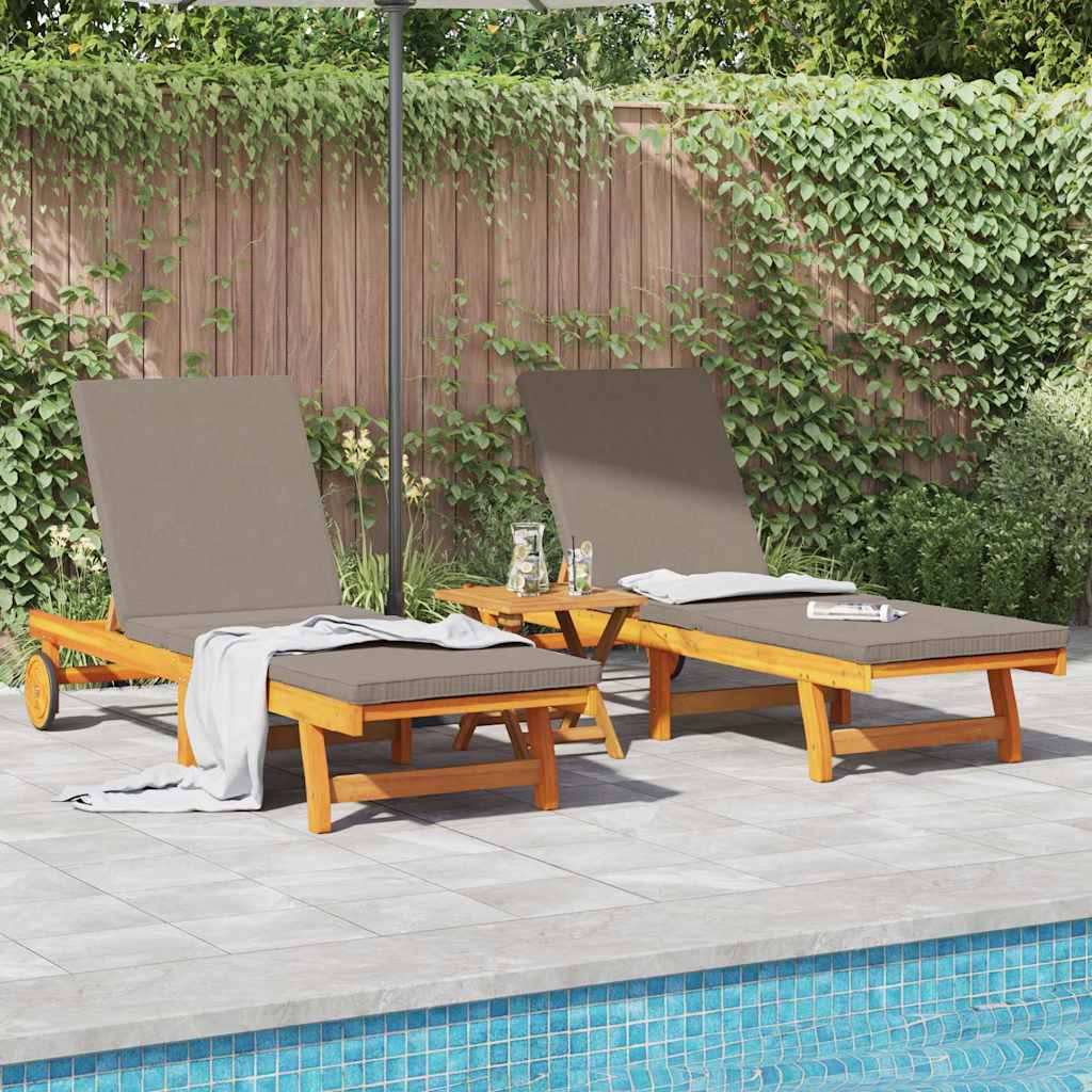 Solstol 2-person 2 pcs Brun Massivt Akacietræ