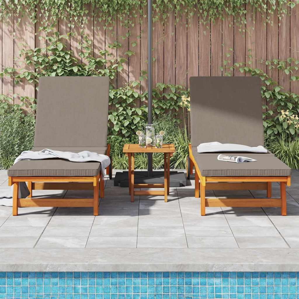 Solstol 2-person 2 pcs Brun Massivt Akacietræ