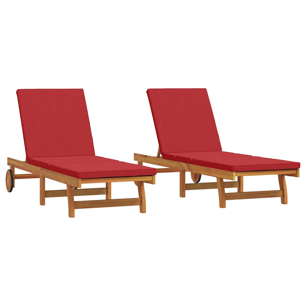 Solstol 2-person 2 pcs Brun Massivt Akacietræ