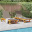 Solstol 2-person 3 pcs Brun Massivt Akacietræ