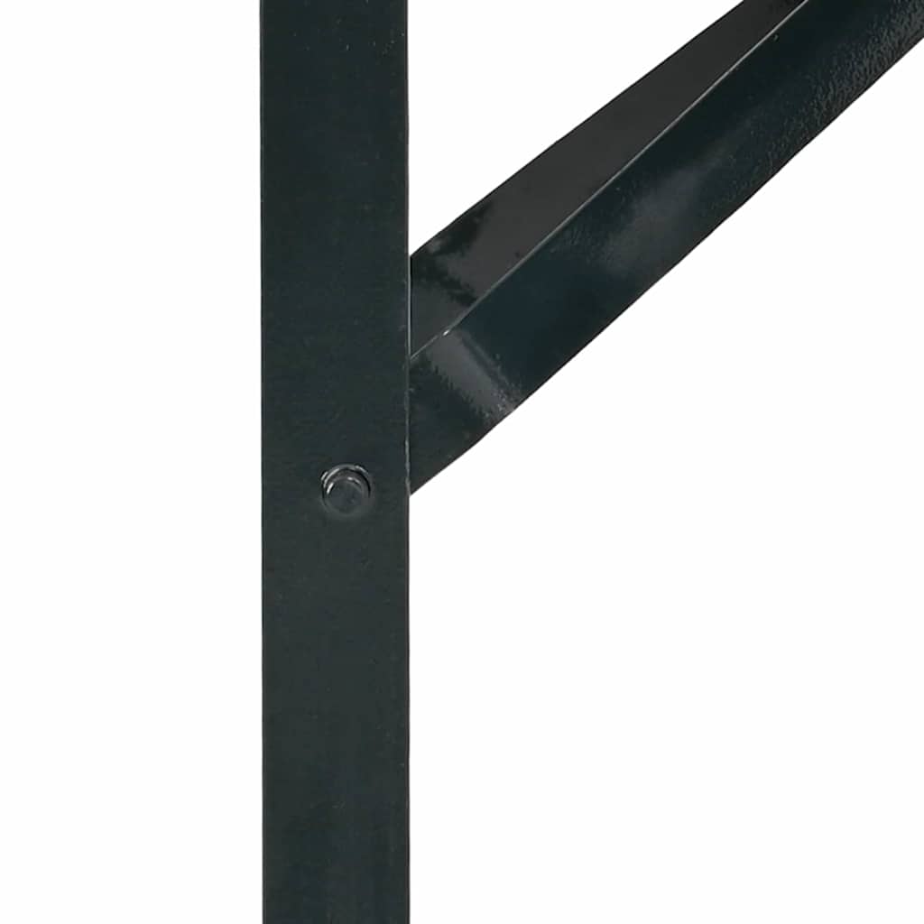 Øl Bordben 2 pcs Sort 39 x 3 x 75 cm Pulverlakeret stål