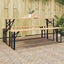 Øl Bordben 2 pcs Sort 39 x 3 x 75 cm Pulverlakeret stål
