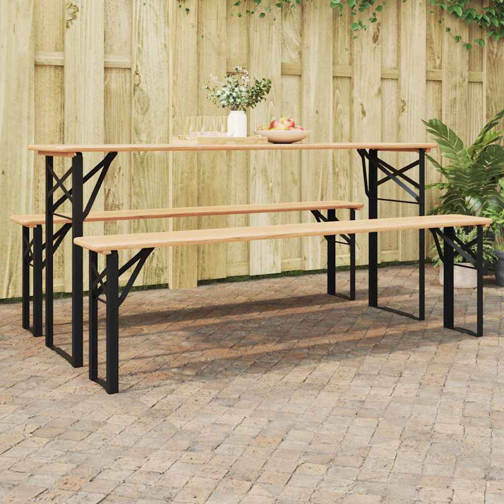 Øl Bordben 2 pcs Sort 39 x 3 x 75 cm Pulverlakeret stål