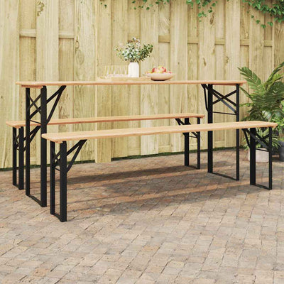 Øl Bordben 2 pcs Sort 39 x 3 x 75 cm Pulverlakeret stål