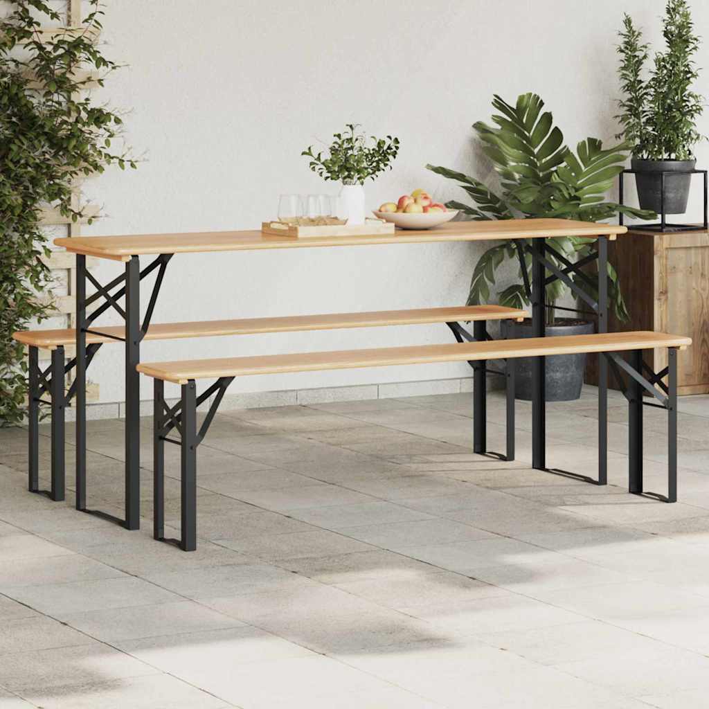 Øl Bordben 2 pcs Sort 39 x 3 x 75 cm Pulverlakeret stål