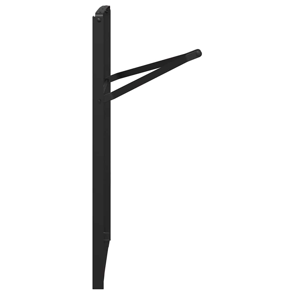 Øl Bordben 2 pcs Sort 39 x 3 x 75 cm Pulverlakeret stål