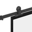 skydedør med hardwaresæt 90x205 cm sikkerhedsglas aluminium
