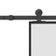 skydedør med hardwaresæt 76x205 cm sikkerhedsglas aluminium