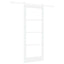 Skydedør ORKDAL Hvid 83 x 202 cm Massivt fyrretræ og glas