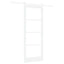 Skydedør ORKDAL Hvid 83 x 211 cm Massivt fyrretræ og glas