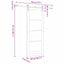 Skydedør ORKDAL Hvid 83 x 211 cm Massivt fyrretræ og glas